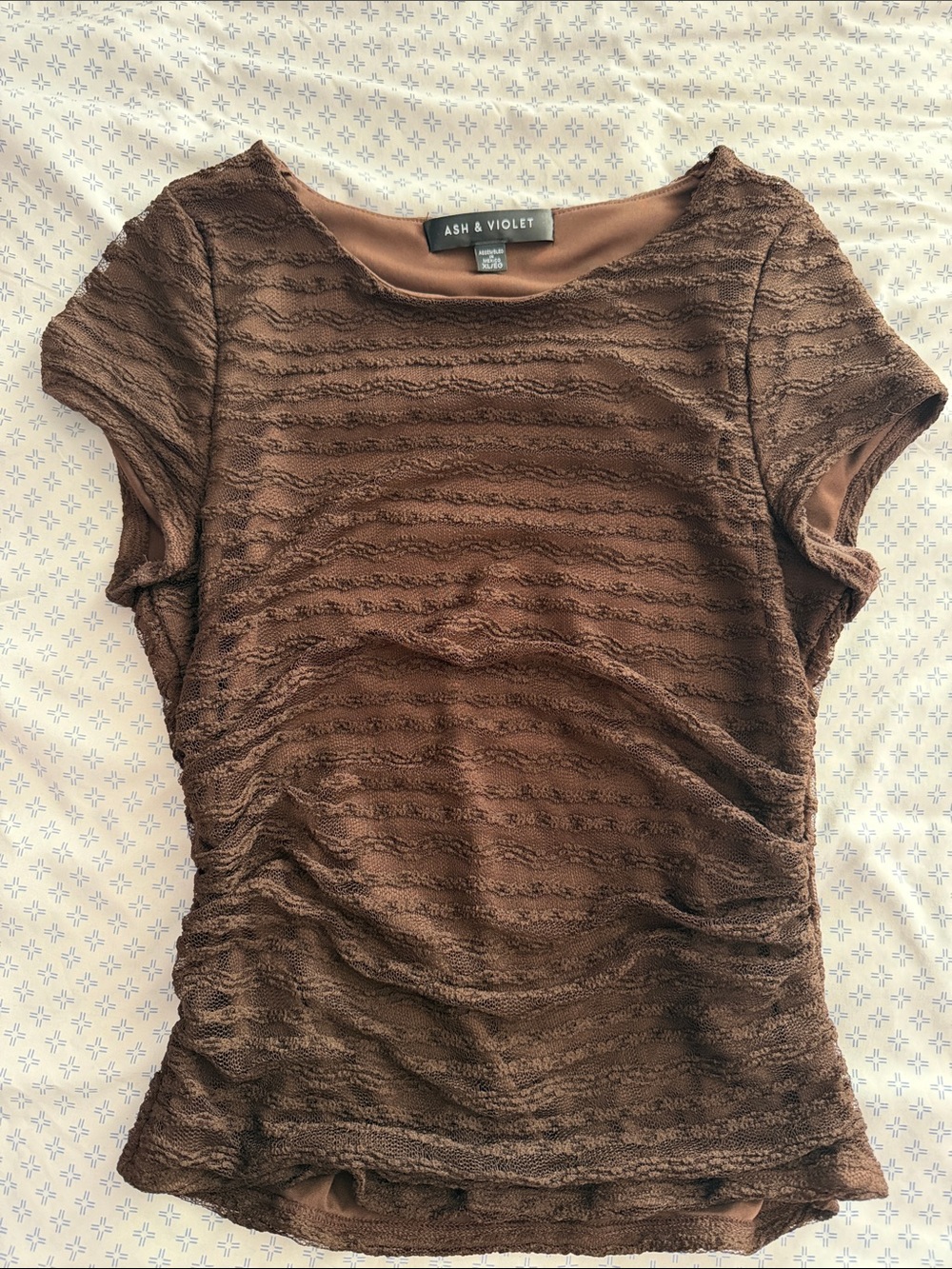 Brown lace top